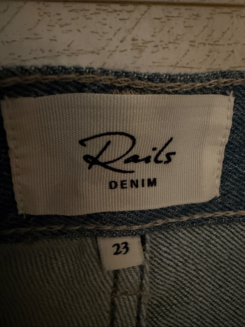 Rails Two-Tone Patchwork Wide-Leg Jeans - Light & Dark Blue Size 23 Brand New!! - Picture 2 of 7